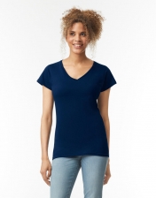 T-shirt donna con scollatura a V Softstyle 
