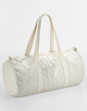 Striped Organic Cotton Barrel Bag 