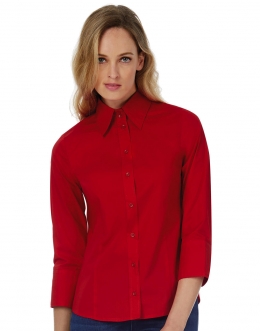 Milano/women Popelin Shirt 3/4 sleeves 